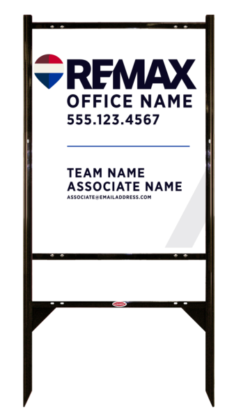 Angle Iron Frame and Associate Name, Team Name Sign Panel unit, 30h x 24w, Steel